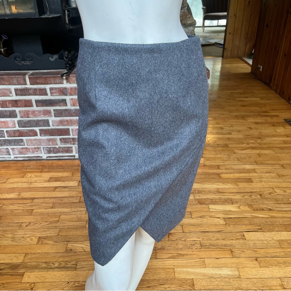Just Female Asymmetrical Wool Gray Skirt